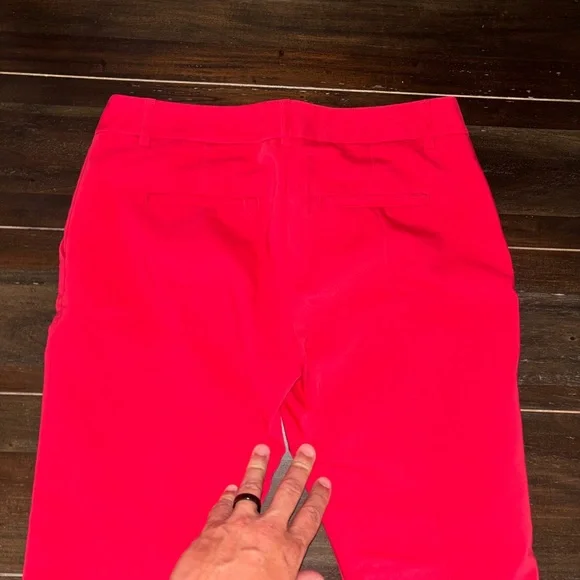 Express Vibrant Red Straight Leg Pants Sz 2 - Picture 9 of 10